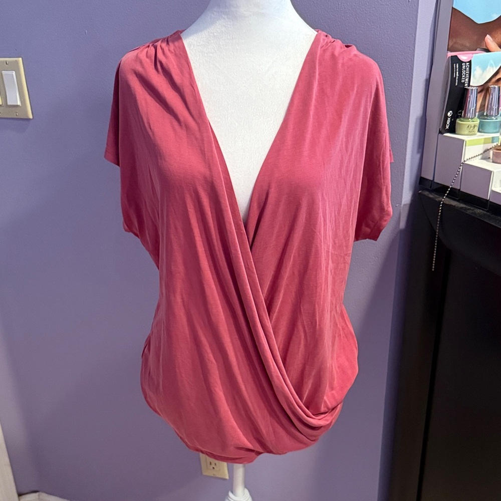 Lucky Brand Pink Drape Blouse